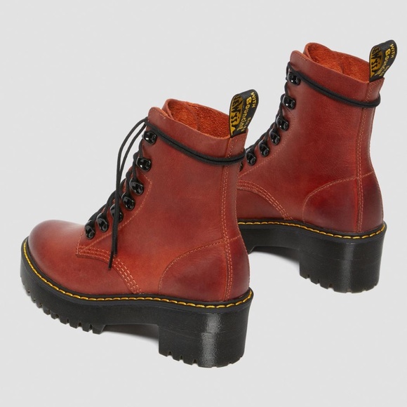 Dr. Martens Women Dr. Martens Women\'s Leona Platform Quad Retro Brick Burnished Wyoming US 8 RARE!